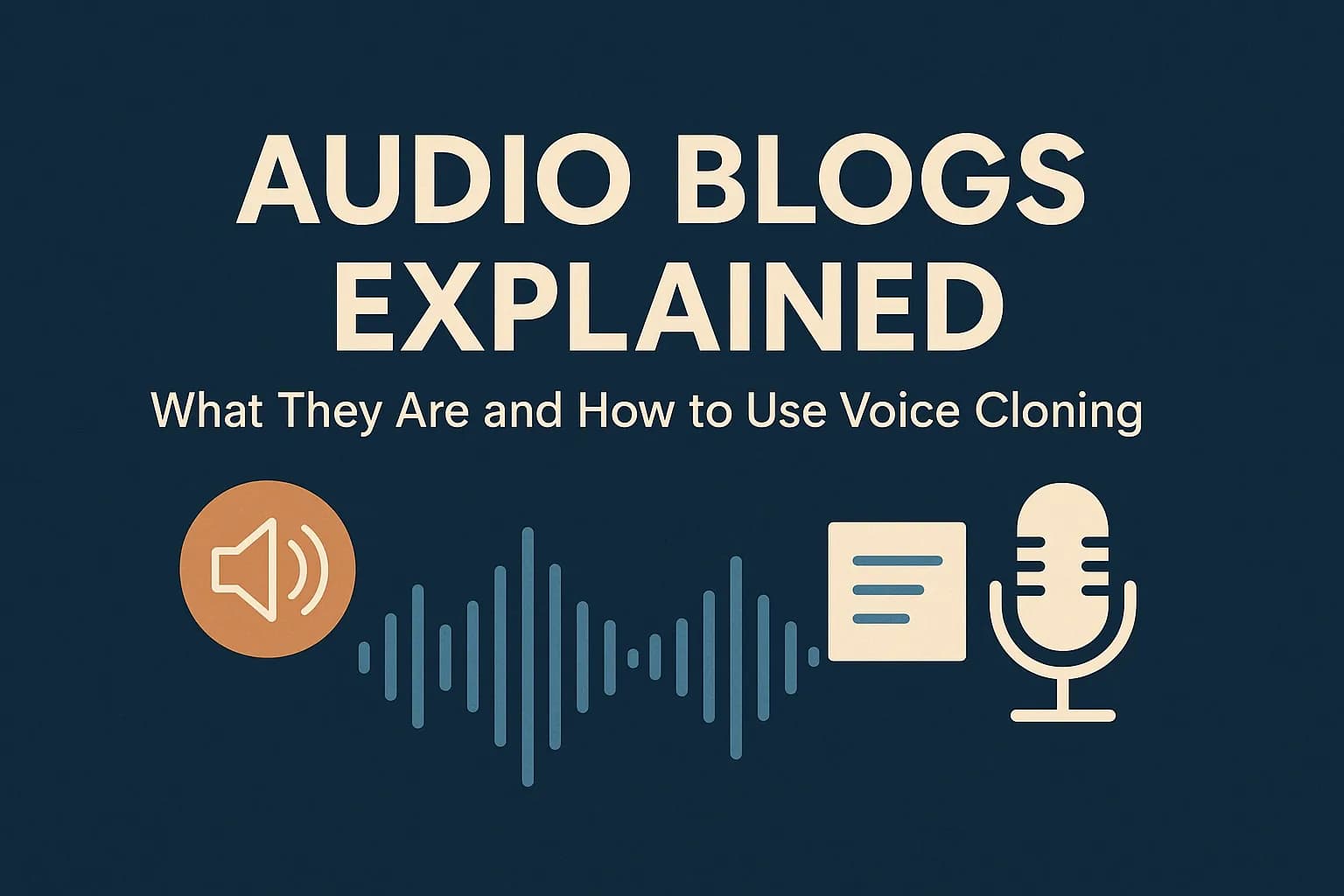 Audio Blogs Explained: What They Are and How to Use Voice Cloning